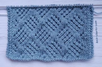 Lace Basket Knitting Stitch Pattern