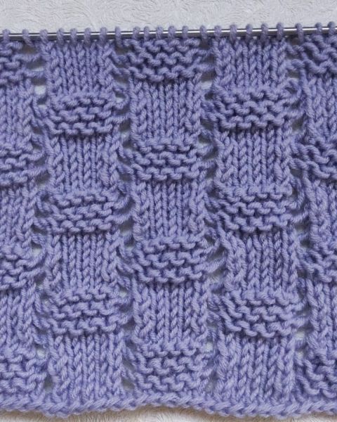 Checker Stitch Knitting Pattern