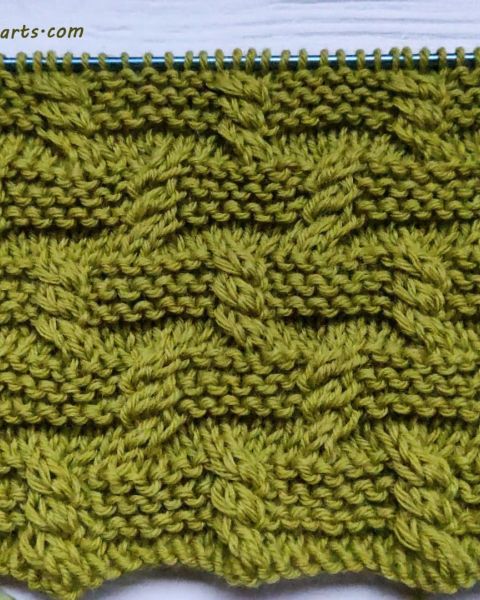 Checker Cable Stitch Knitting Pattern