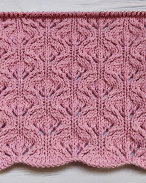 Lace Checker Stitch Knitting Pattern