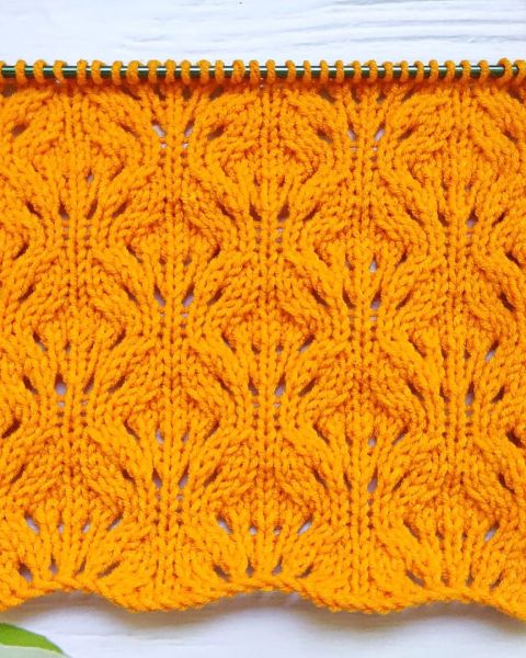 Lace Checker Stitch Knitting Pattern
