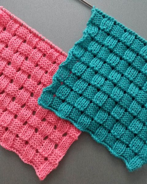 Checkerboard Stitch Knitting Pattern