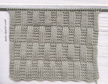 Easy Checker Stitch Knitting Pattern for Beginners