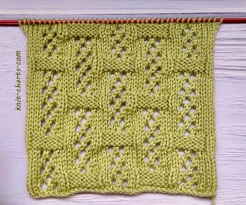 Lace Checker Stitch Knitting Pattern