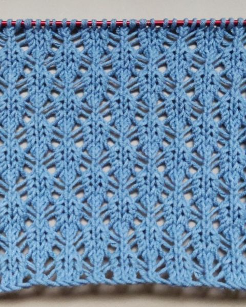 Lace Checker Stitch Knitting Pattern