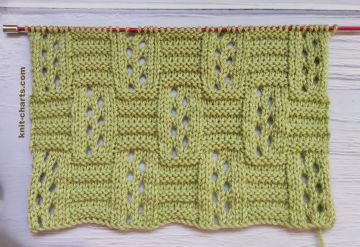 Lace Checker Stitch Knitting Pattern