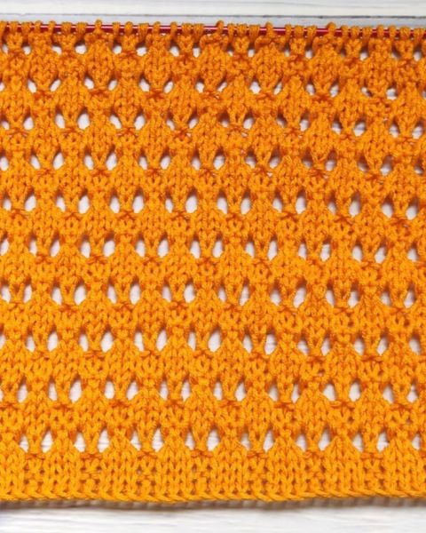 Lace Checker Stitch Knitting Pattern