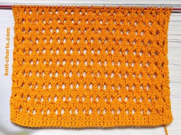 Lace Checker Stitch Knitting Pattern