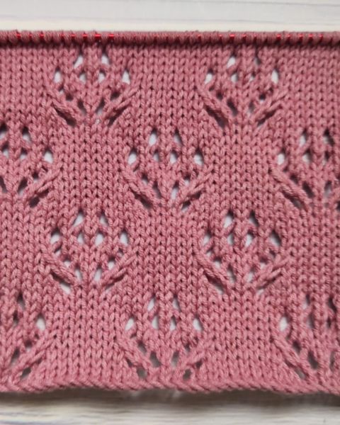 Lace Checker Stitch Knitting Pattern