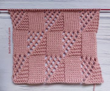 Lace Checker Stitch Knitting Pattern