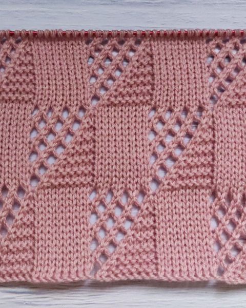 Lace Checker Stitch Knitting Pattern