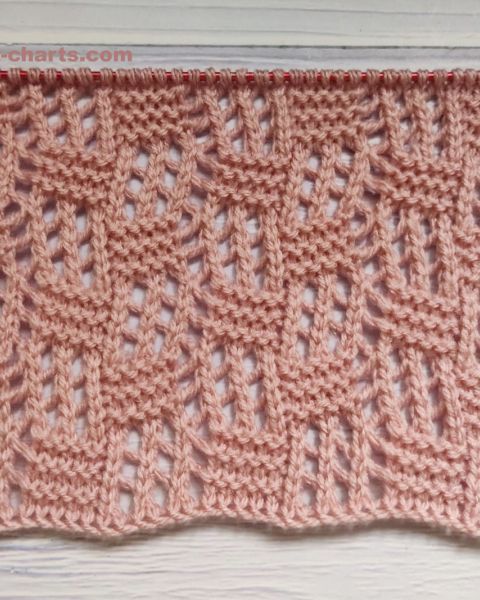 Lace Checker Stitch Knitting Pattern