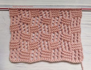 Lace Checker Stitch Knitting Pattern