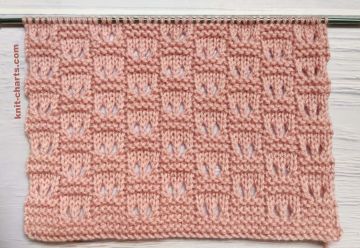 Lace Checker Stitch Knitting Pattern