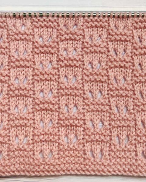 Lace Checker Stitch Knitting Pattern
