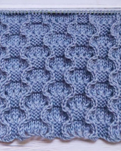 Lace Checker Stitch Knitting Pattern