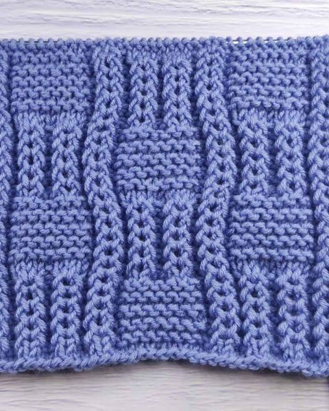 Checker Stitch Knitting Pattern