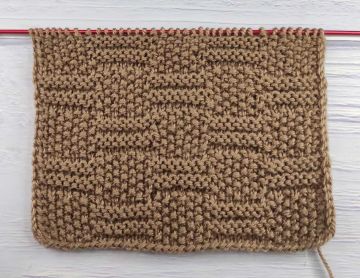 Relief Checker Stitch Knitting Pattern