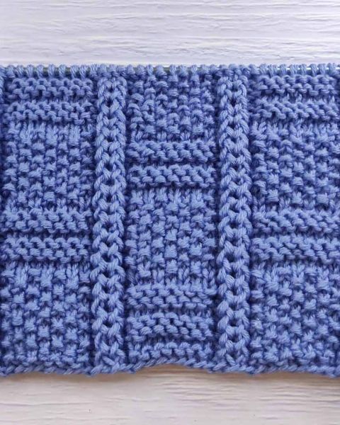 Checker Stitch Knitting Pattern