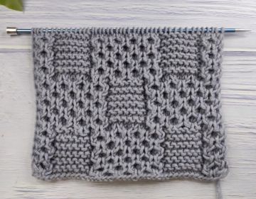 Checker Honeycomb Stitch Knitting Pattern