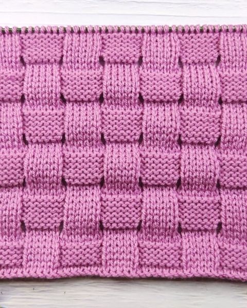 Checker Stitch Knitting Pattern