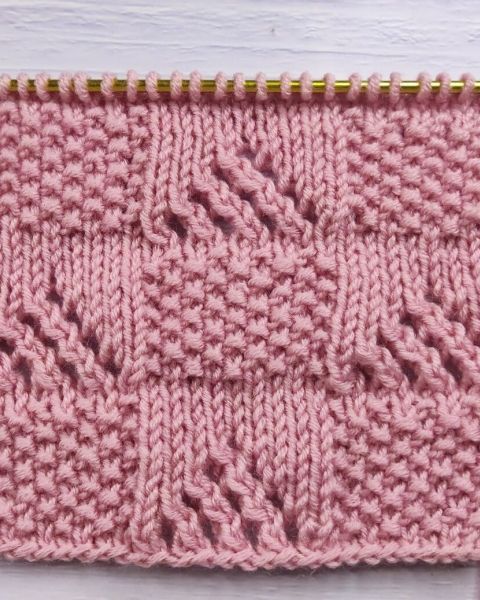 Checker Stitch Knitting Pattern