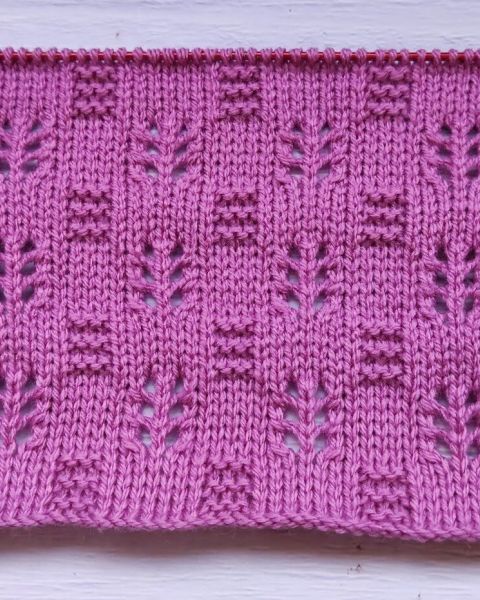 Lace Checkerboard Knitting Stitch
