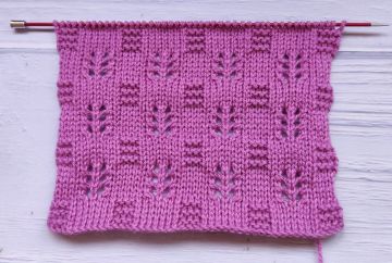Lace Checkerboard Knitting Stitch