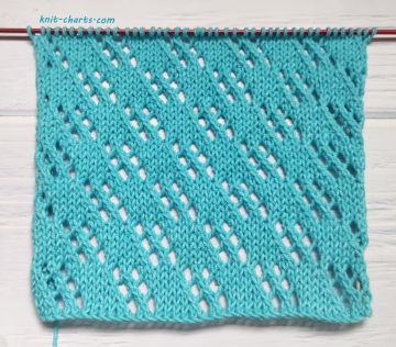 Diagonal Stitch Knitting Pattern