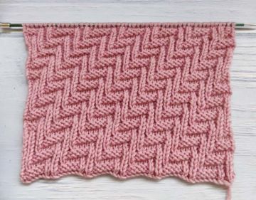 Diagonal Stitch Knitting Pattern