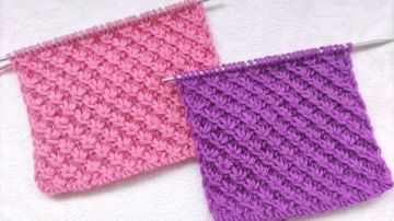 Diagonal Star Knitting Pattern