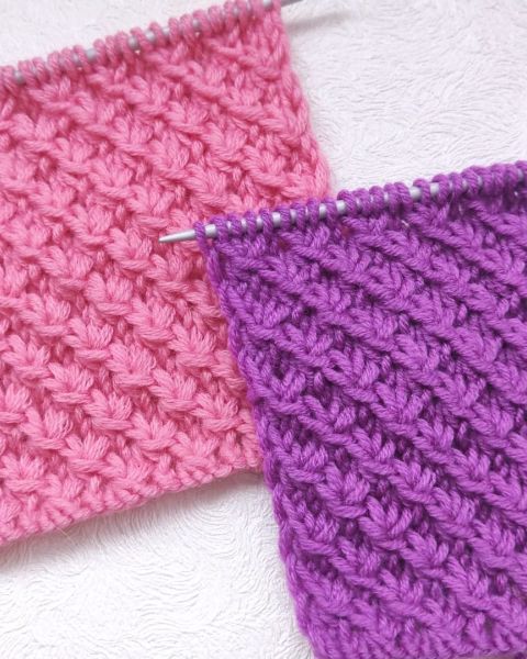 Diagonal Star Knitting Pattern