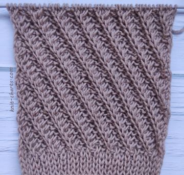 Diagonal Stitch Knitting Pattern