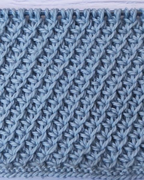 Diagonal Stitch Knitting Pattern
