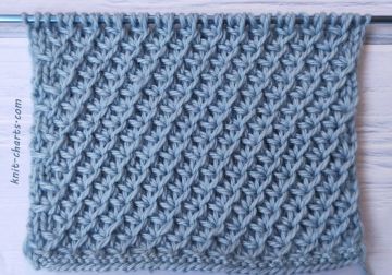 Diagonal Stitch Knitting Pattern