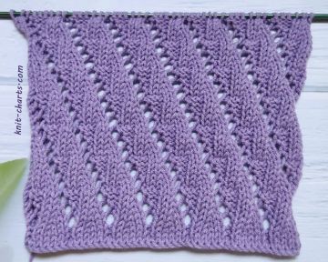 Diagonal Stitch Knitting Pattern