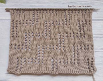 Lace Diagonal Stitch Knitting Pattern