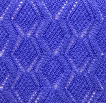 Diamond Lace Knit Stitch