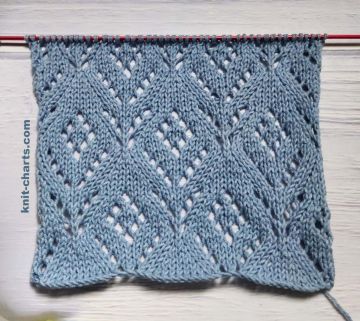 Lace Diamond Stitch Knitting Pattern