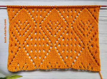 Lace Diamond Stitch Knitting Pattern