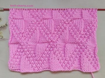 Relief Diamond Stitch Knitting Pattern