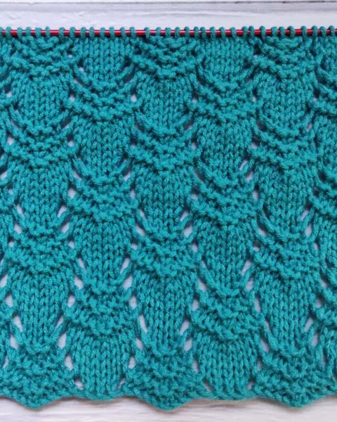 Relief Diamond Stitch Knitting Pattern