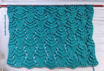 Relief Diamond Stitch Knitting Pattern