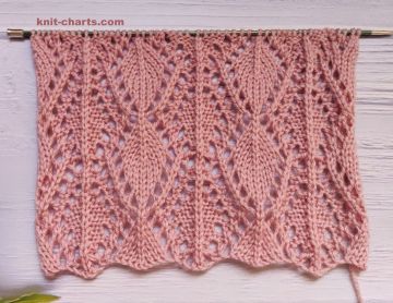 Lace Diamond Stitch Knitting Pattern