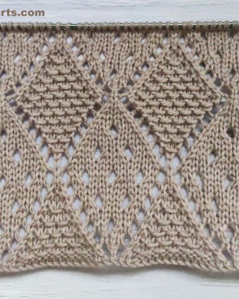 Fancy Diamond Stitch Knitting Pattern