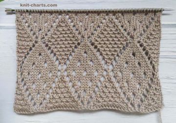 Fancy Diamond Stitch Knitting Pattern