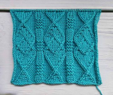 Twisted Diamond Stitch Knitting Pattern