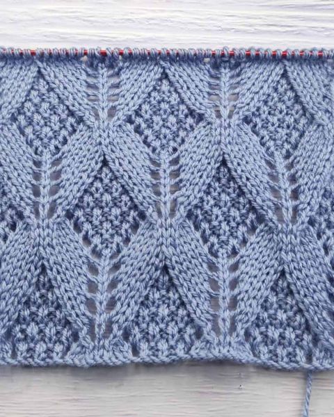 Relief Diamond Stitch Knitting Pattern