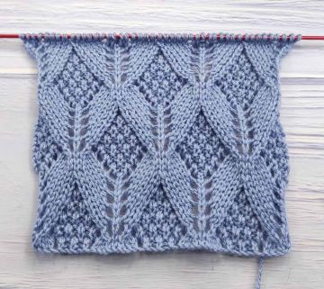 Relief Diamond Stitch Knitting Pattern