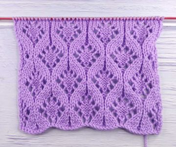 Lace Diamond Stitch Knitting Pattern